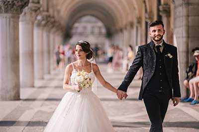 A bride and a groom who are about to get married in Medellin Colombia.